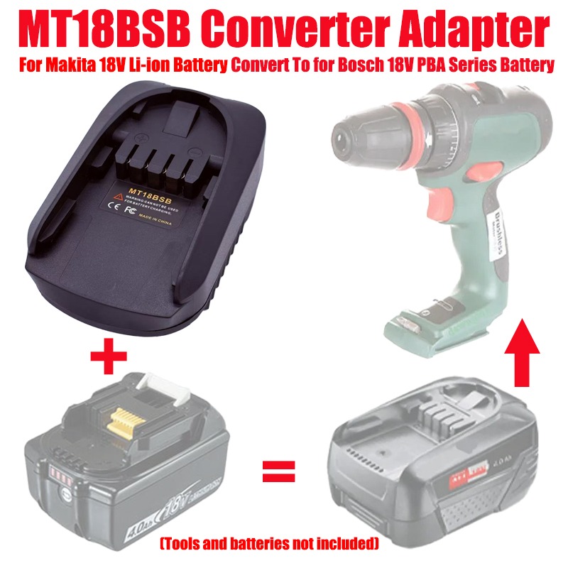 Power Tools Battery Adapter - ALASICKA MT18BSB Akku-Adapter für Makita 18
