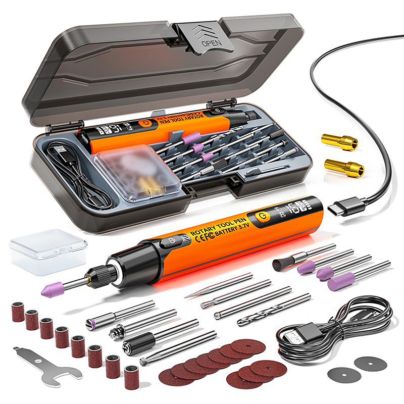 Rotary Tool Kit - Kabelloses Rotationswerkzeug-Set mit 6 Geschwindigkeiten, wiederaufladbarem