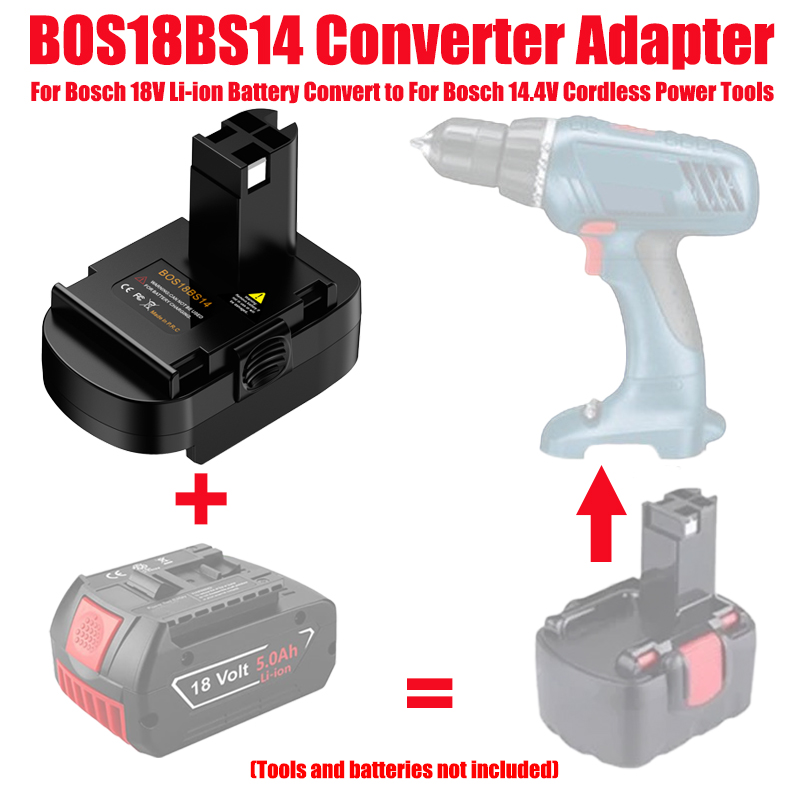 Power Tools Battery Adapter - ALASICKA Batterieadapter BOS18BS14 für Bosch 18V