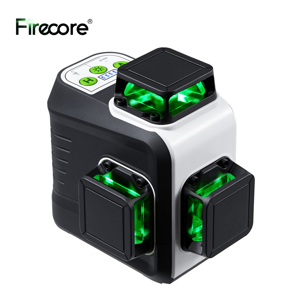 Power Tools That Are Green - FIRECORE 360-Laser-Nivelliergerät, 12 Linien, selbstnivellierend, horizontal