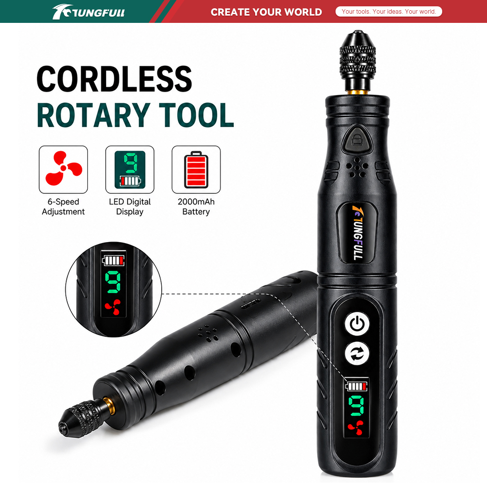TUNGFULL Wiederaufladbares Rot – Rotary Tool Kit Bewertung und Preis