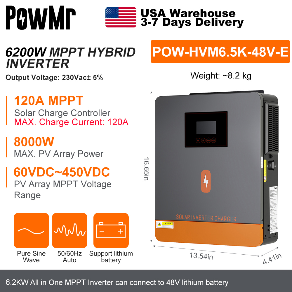 PowMr USA 6,5KW 6500W 48V Hybr – Power Tools America Bewertung und Preis